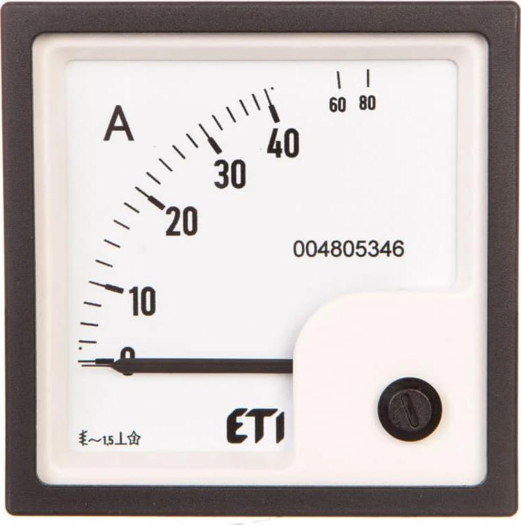 Eti-Polam Anal analoginis matricinis ampermetras 40A klasė 1,5 72x72mm EQ72 004805346