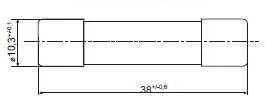 Eti-Polam cilindrinis saugiklis CH10x38mm gG 10A 002620007
