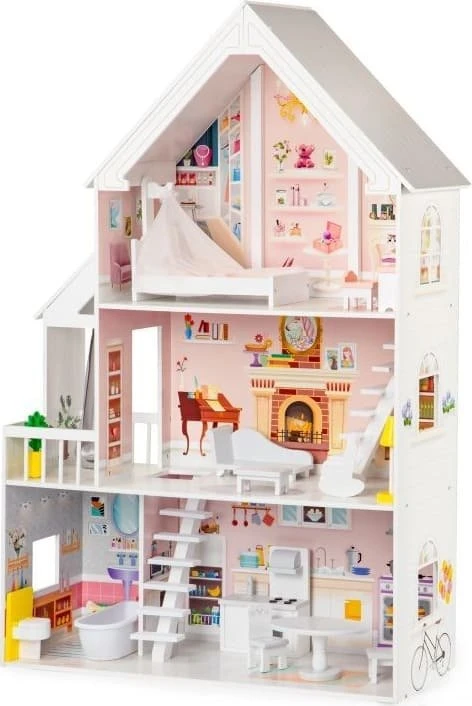 Eti-Polam Gerardo's Toys drewniany domek dla lalek su oświetleniem LED Liselle (GT61187)