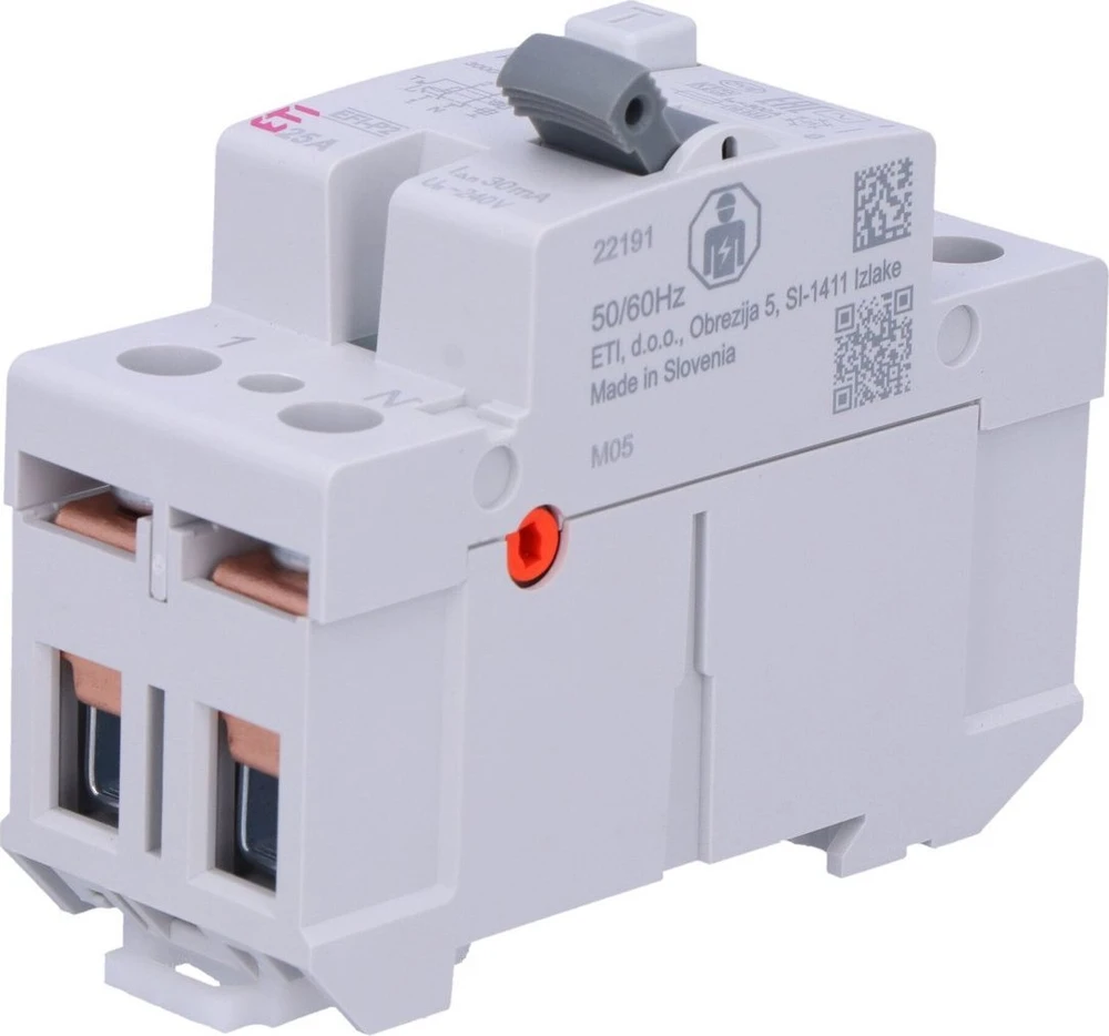 ETI Srovės nuotėkio relė EFI-P2, 25A, 10kA, 30mA AC, 1P+N