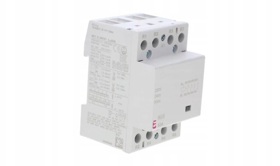 Eti-Polam modulinis kontaktorius 63A, 4 atjungiamieji kontaktai (3 mod., 4 poliai) R 63-04 230V 002463480