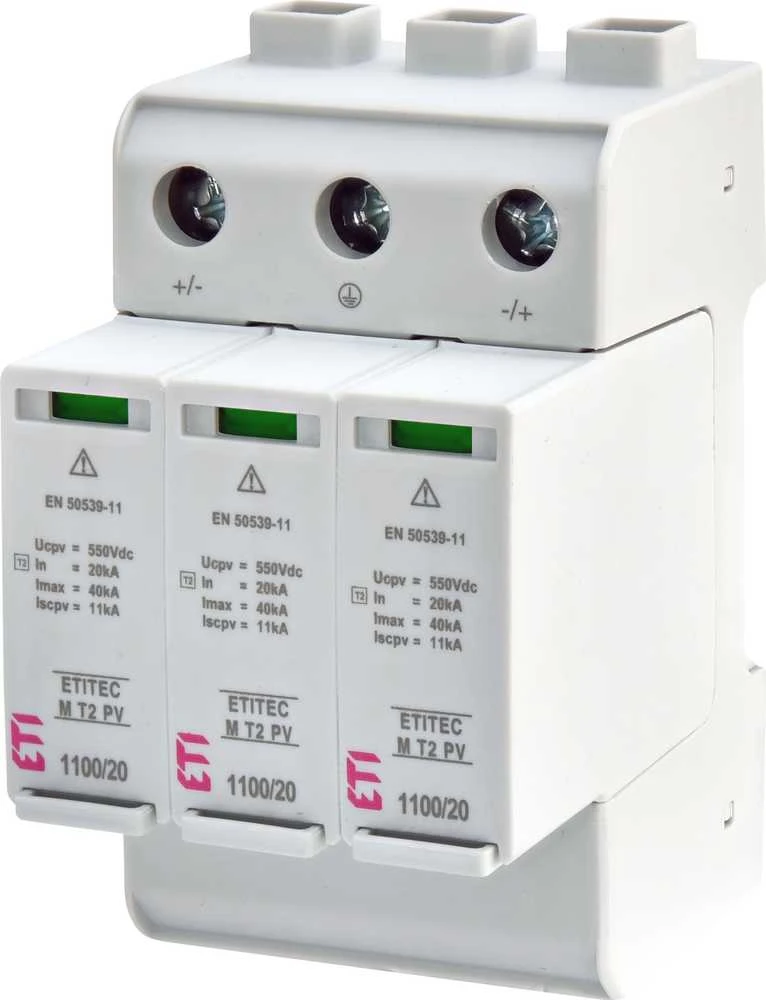 Eti-Polam PV viršįtampio ribotuvas, 2 tipas C ETITEC M T2 PV 1100/20 Y 002440515