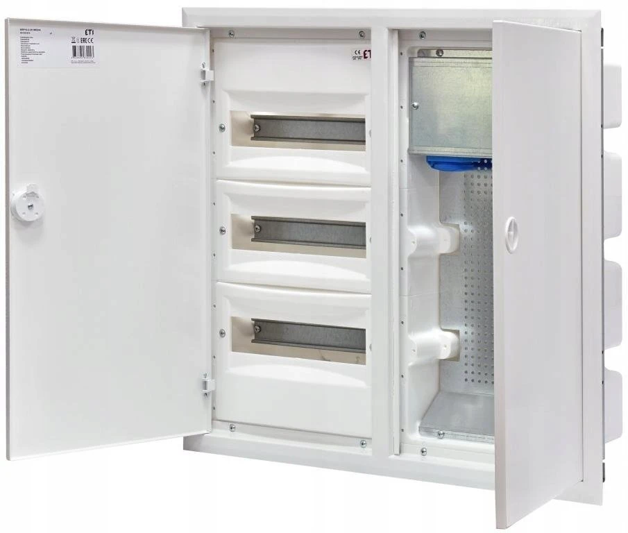 Eti Polam 001101374 Hibridinis skirstomasis įrenginys 3x12, įleidžiamas, baltos metalinės durys / IP40 400V AC / ERP12-3-3H MEDIA 001101374