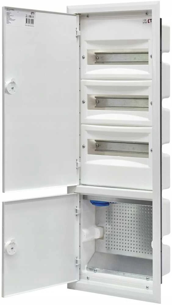 Eti Polam 001101372 Hibridinis skirstomasis skydas 3x12, įleidžiamas, baltos metalinės durys / IP40 400V AC / ERP12-5-3V MEDIA 001101372