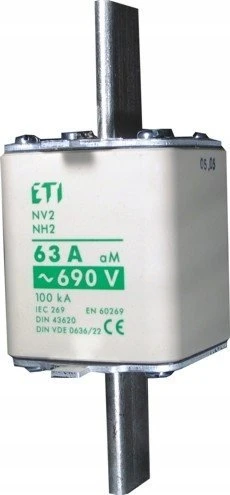 Eti-Polam saugiklio įdėklas KOMBI NH000 63A aM 690V WT-00C 004181412