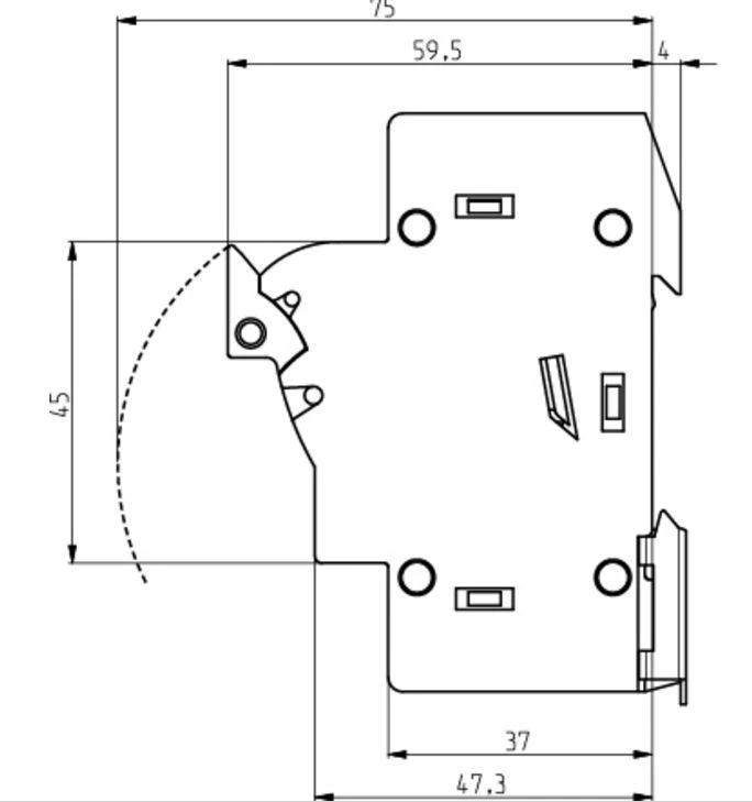 Eti-Polam saugiklių jungiklis EFD 10 3P + N (002540005)