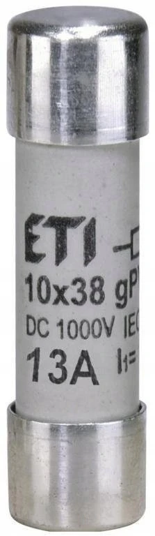 Eti-Polam Saugiklio įdėklas cilindrinis PV 10x38mm 13A gPV 1000V DC CH10 002625078
