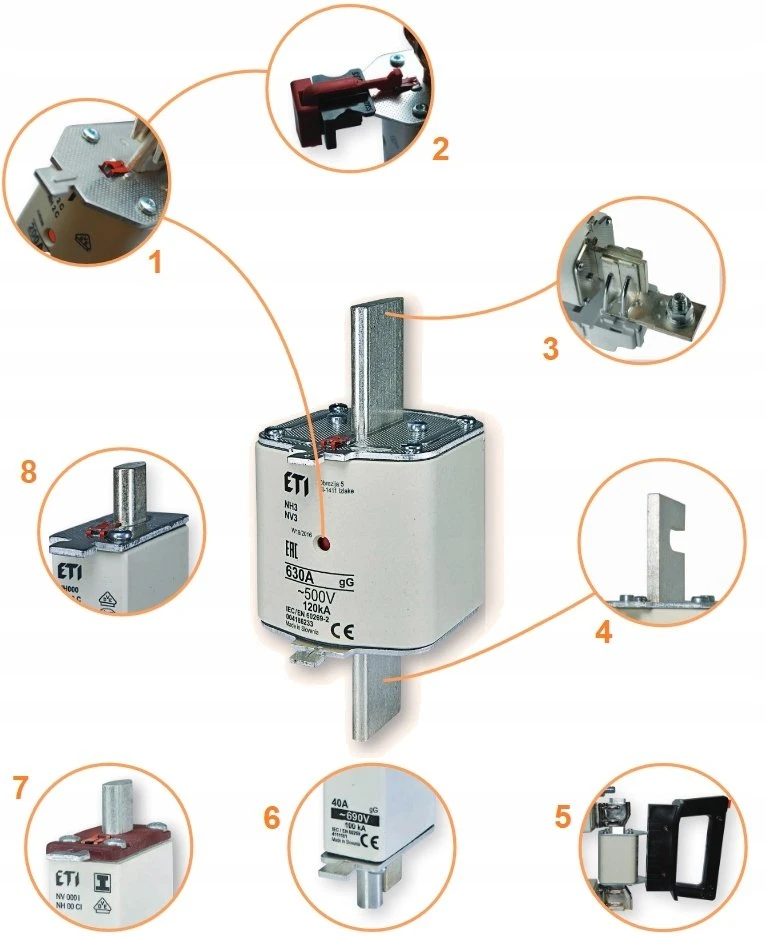 Eti Polam ETI Įdėkite NH2/WT-2C GF 160A/500V