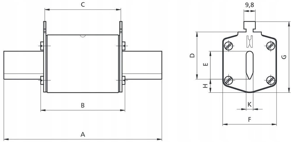 Eti Polam ETI Įdėkite NH2/WT-2C GF 250A/500V