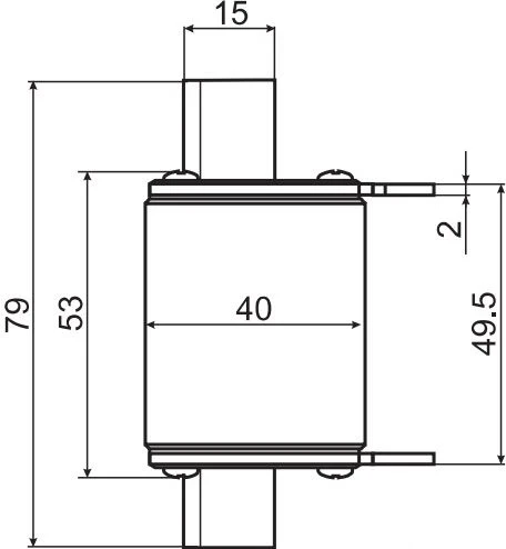 Eti-Polam Įdėklas lydusis WT-00C/gG Kombi NH00C 125A gG 500V 125A K 004181215