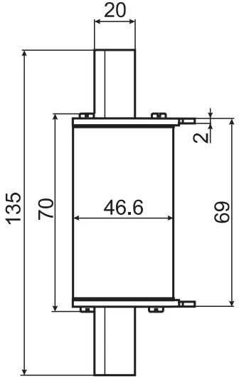 Eti-Polam saugiklio jungtis WT-1/gF NH1 200A gF 500V 004139120