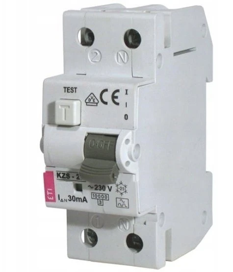 Eti Polam 002173222 Diferencialinis automatinis jungiklis 2P 10A C 0.03A, A tipo KZS-2M 002173222