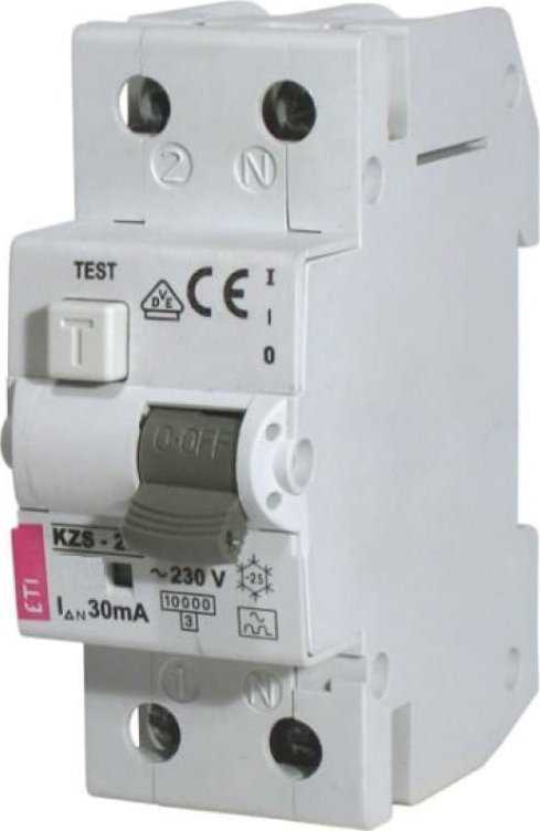Eti Polam 002173121 Liekamosios srovės pertraukiklis 2P 6A C 0,03A tipas AC KZS-2M 002173121