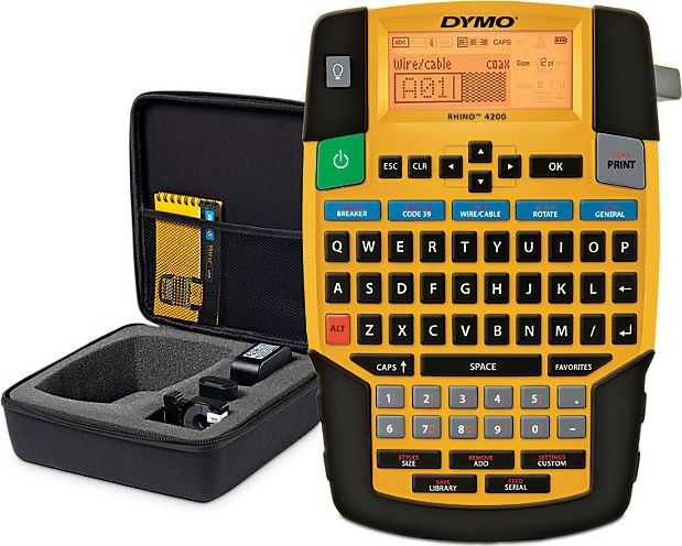 Spausdintuvas labels DYMO Rhino 4200 komplektas walizkowy 1852994 (Power supply, Suitcase)
