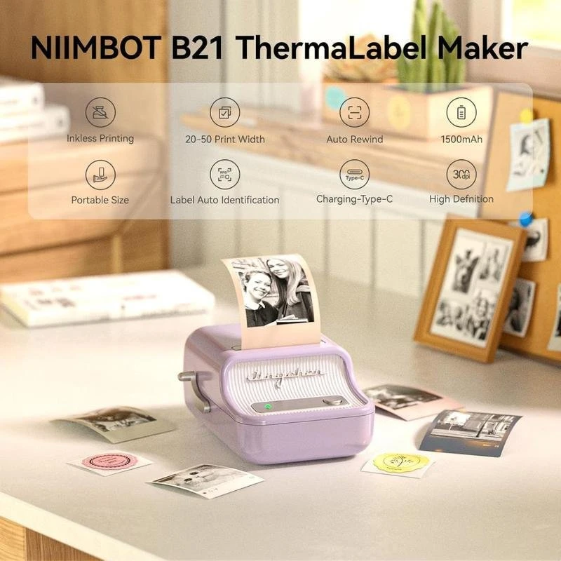 Niimbot B21 Pro Portable Label Spausdintuvas (violetinė)