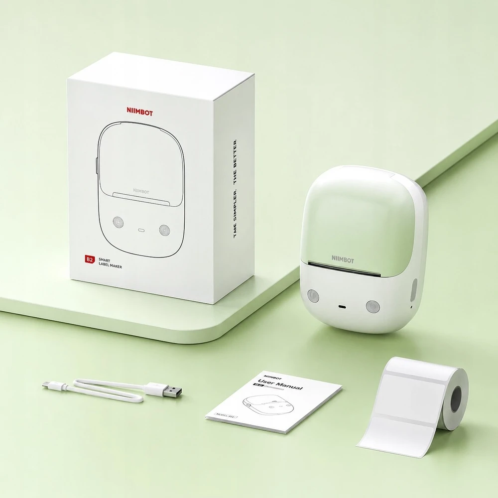 Etikečių spausdintuvas Niimbot spausdintuvas termiczna etikečių samoprzylepnych B2 203 DPI Bluetooth USB