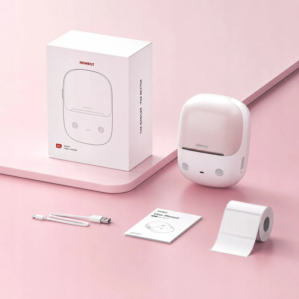 Etikečių spausdintuvas Niimbot spausdintuvas termiczna etikečių samoprzylepnych B2 Niimbot 203 DPI Bluetooth USB