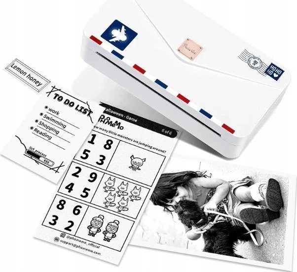 Spausdintuvas „Phomemo M04 AS“ mini terminis „Bluetooth“ adapteris užrašams, lipdukams, etiketėms, nuotraukoms, grafikai / 15–110 mm / 300 dpi