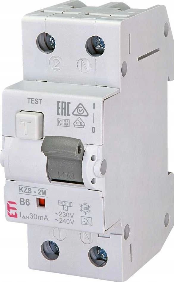 Etipo Diferenciniai automatiniai jungikliai su apsauga nuo viršsrovės ETI-Polam 1P B6A 30MA A 002173201