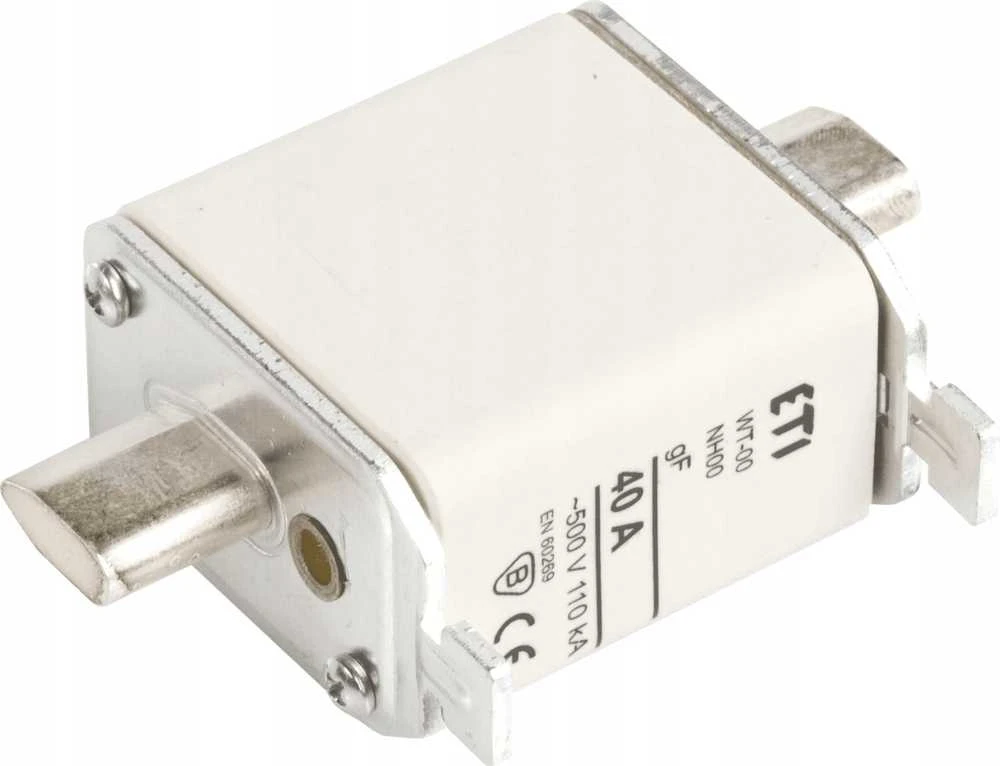 Etipo ETI Polam NH00 saugiklio įdėklas 004114335 gF 40A 500V WT-00/gF/40A/P/500V fast