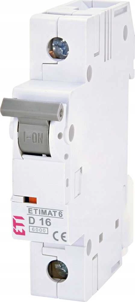 Etipo grandinės pertraukiklis ETI Polam Asti Etimat 6 002161516 1P D 16A 6kA AC