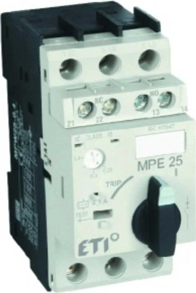 Etipo variklio jungiklis 3P 0,18kW 0,4-0,63A MPE25-0,63 004648004 Eti