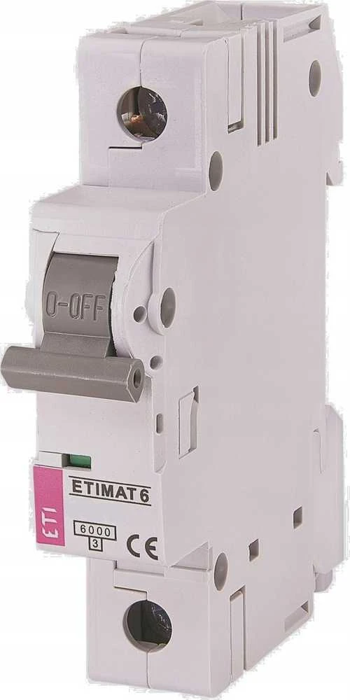 Etipo Viršutinės srovės grandinės pertraukiklis ETI Polam ETIMAT 6 002141509 1p C3 6kA
