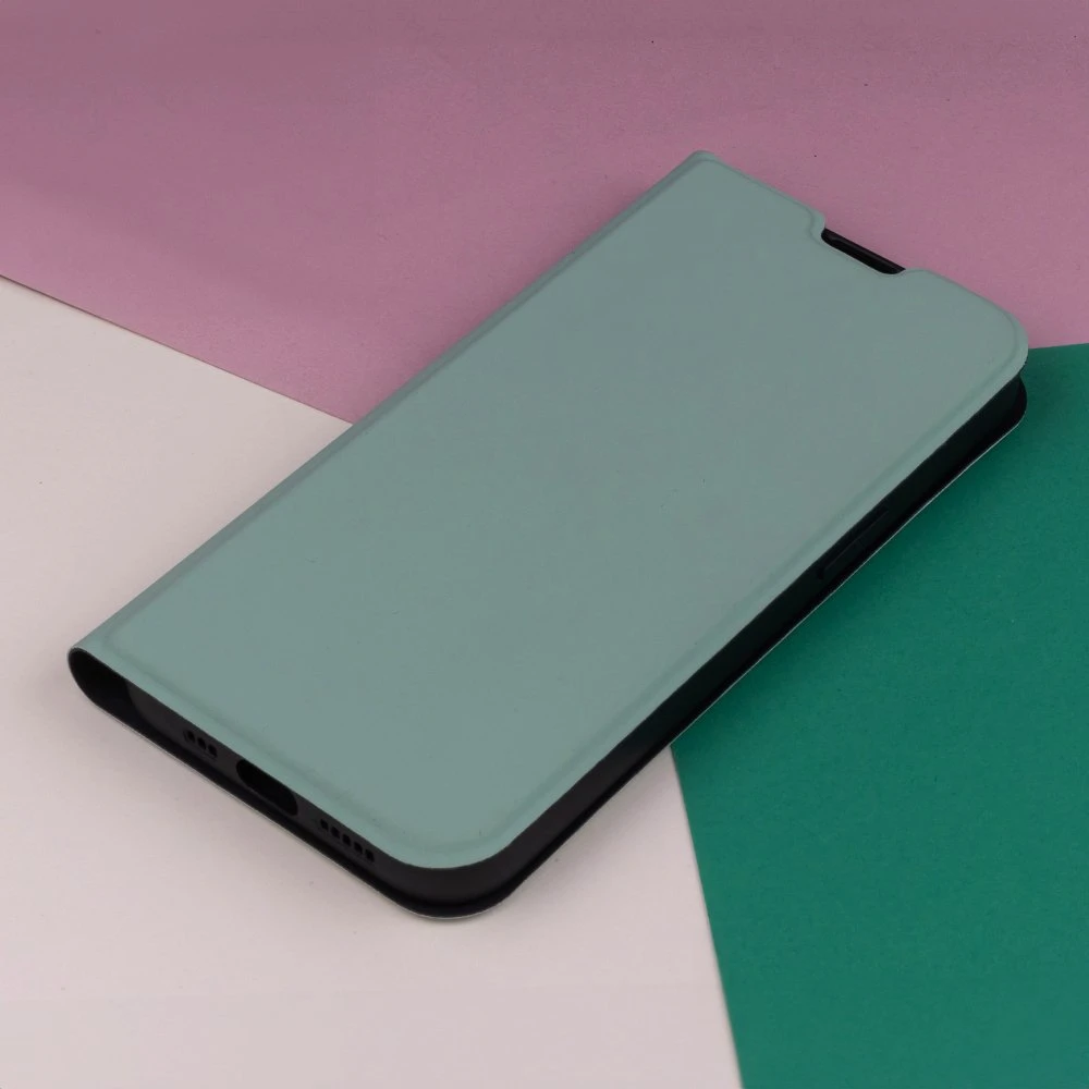 Etteri Apsauginis minkštas dėklas knygutė iPhone 16 Plus 6,7 šviesiai žalias