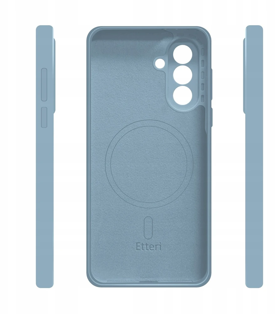 Etteri silikoninis Mag dėklas Samsung Galaxy A37 5G šviesiai mėlynas