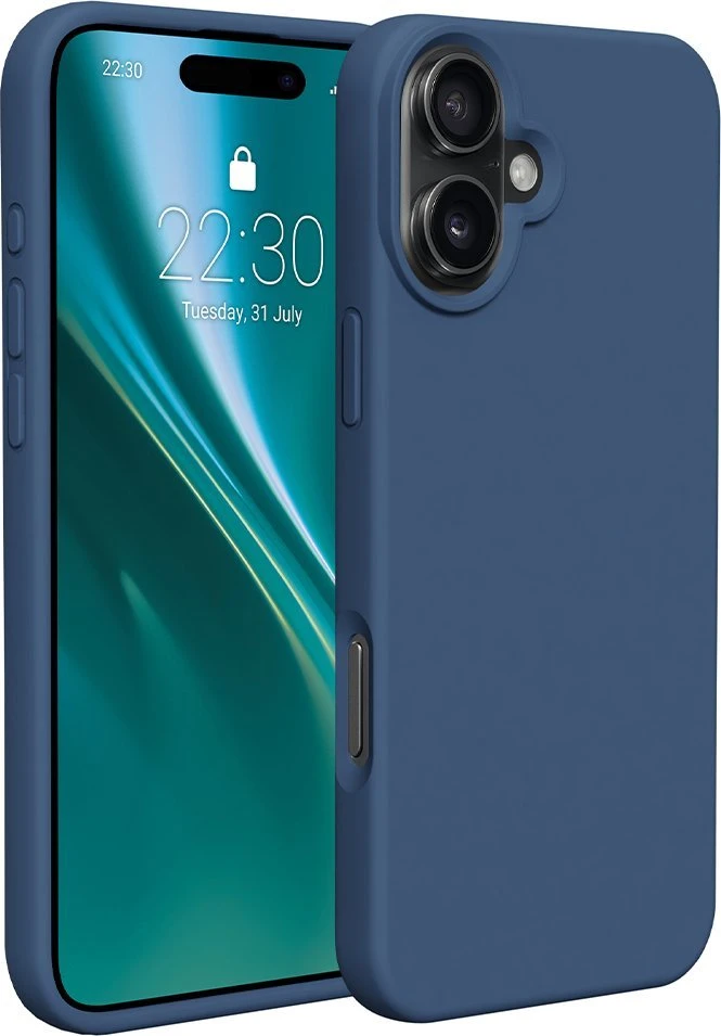 Dėklas Telforceone Etteri Silicone Apple iPhone 16 Plus 6,7" mėlynos spalvos