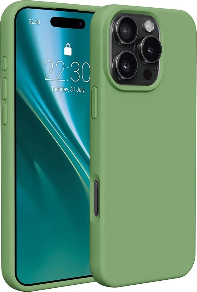 Dėklas Telforceone Etteri Silicone Apple iPhone 16 Pro Max 6,9" šviesiai žalios spalvos