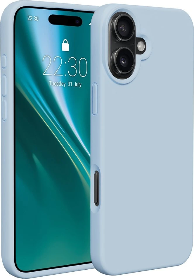 Dėklas Telforceone Etteri Silicone Apple iPhone 16 Plus 6,7" žydros spalvos