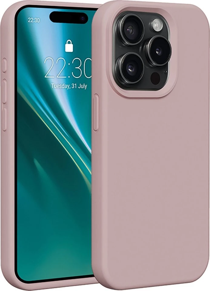 Dėklas Telforceone Etteri Silicone Apple iPhone 15 Pro 6,1" rožinės spalvos