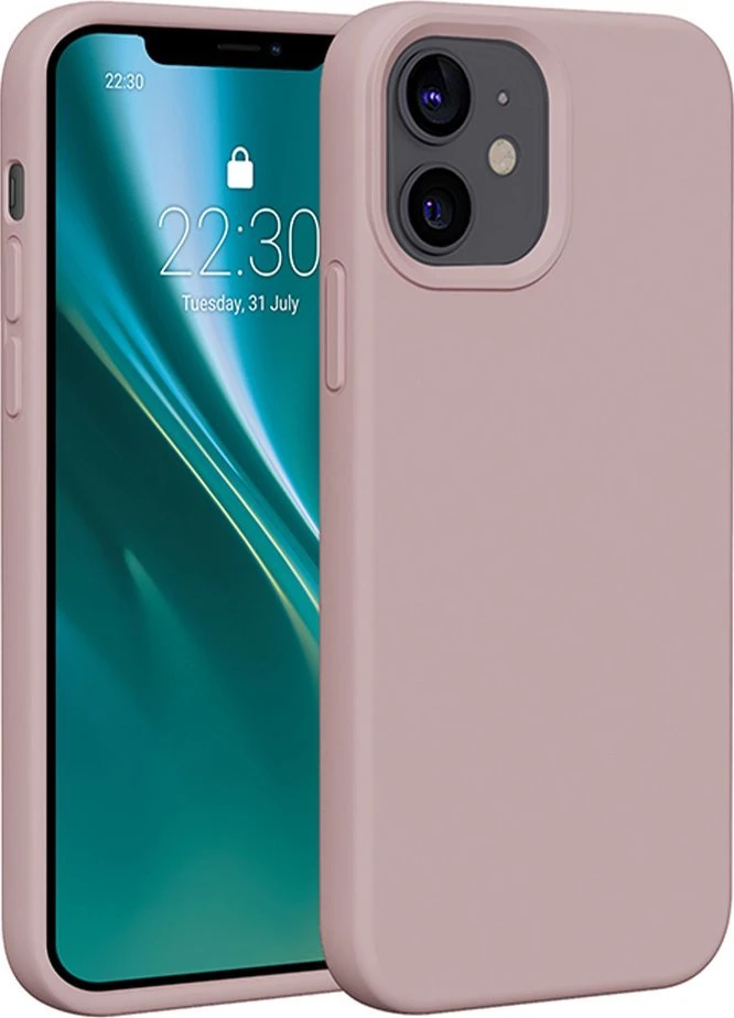 Dėklas Telforceone Etteri Silicone Apple iPhone 12 / 12 Pro 6,1" rožinės spalvos