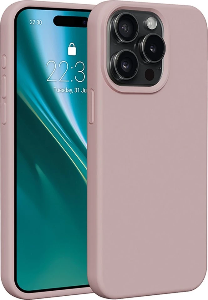 Dėklas Telforceone Etteri Silicone Apple iPhone 15 Pro Max 6,7" rožinės spalvos