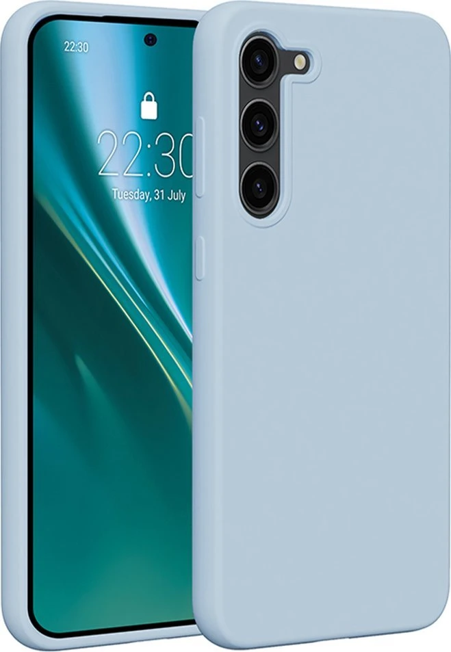Etteri silikoninis dėklas Samsung Galaxy S23 Plus šviesiai mėlynas