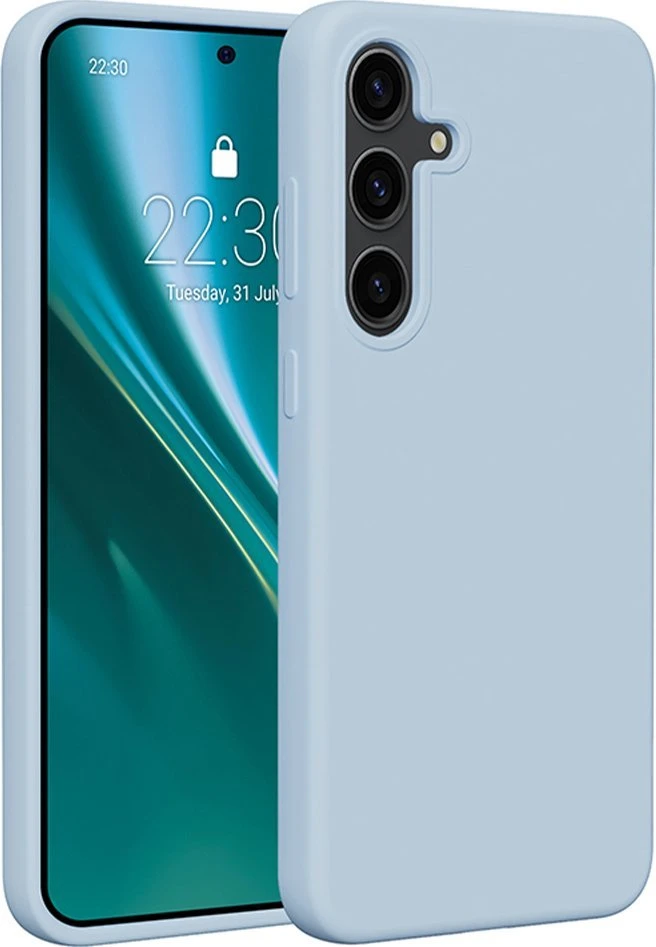 Etteri silikoninis dėklas Samsung Galaxy S24 Plus šviesiai mėlynas