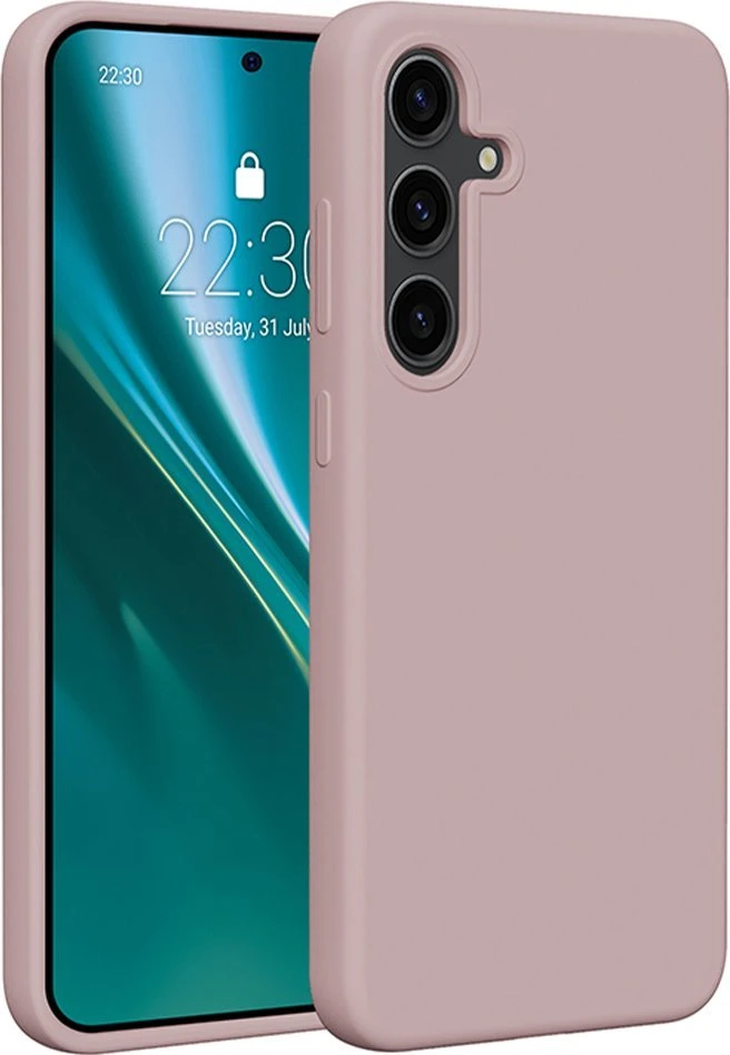 Etteri silikoninis dėklas Samsung Galaxy S24 Plus šviesiai rožinis