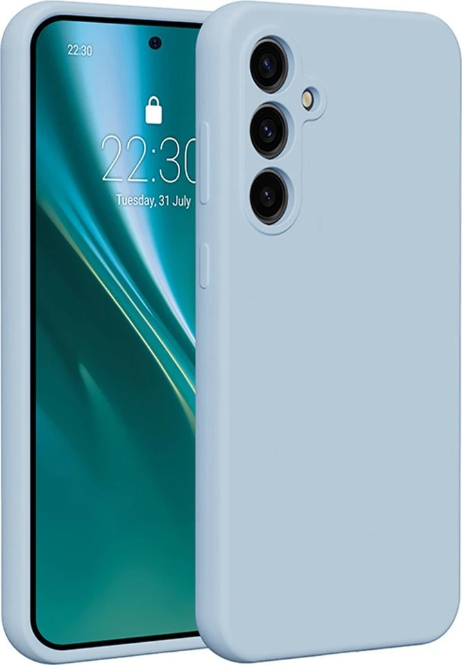 Etteri silikoninis dėklas Samsung Galaxy S23 FE šviesiai mėlynas