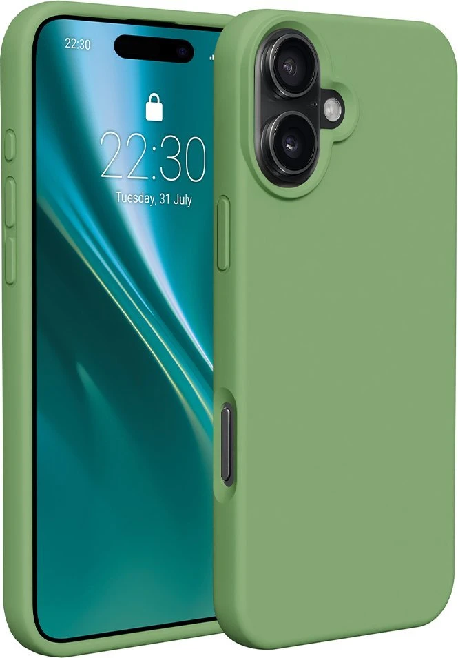 Dėklas Telforceone Etteri Silicone Apple iPhone 16 Plus 6,7" šviesiai žalios spalvos