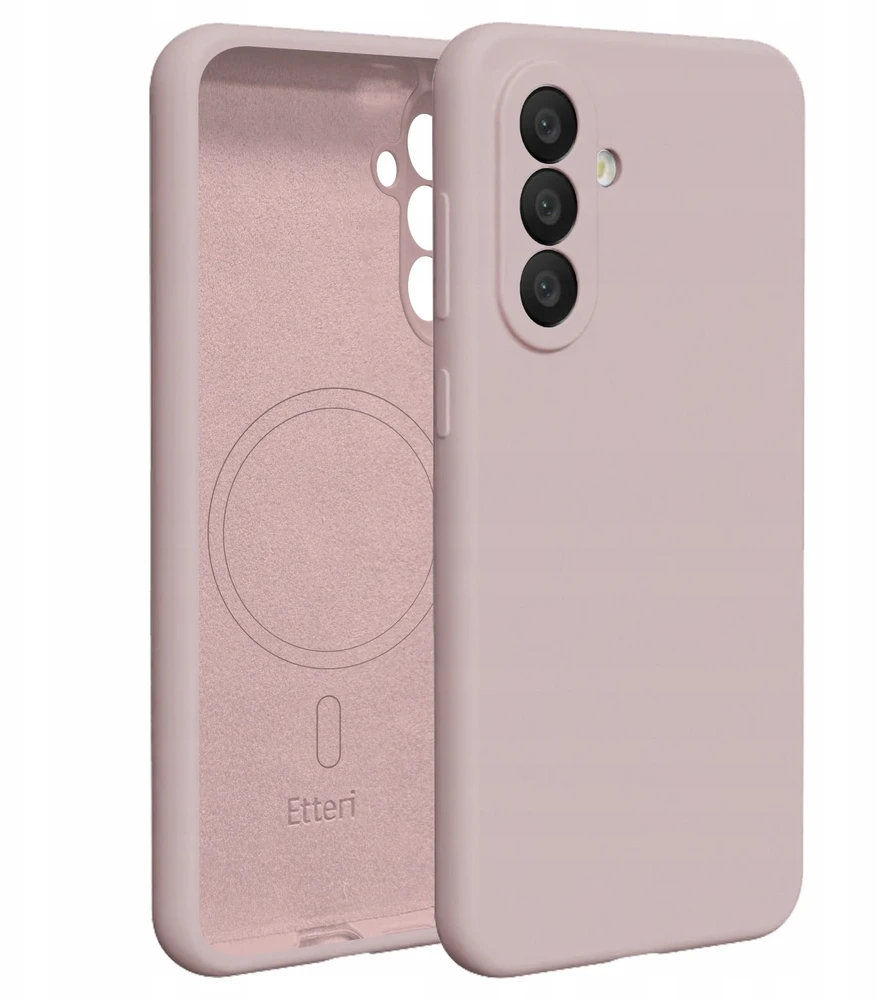 Etteri silikoninis Mag dėklas Samsung Galaxy A37 5G šviesiai rožinis