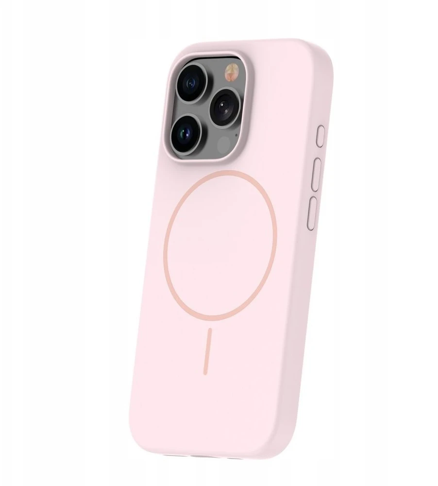 TFO „Telforceone“ plonas silikoninis dėklas „iPhone 15 Pro Max 6,7“ telefonui, šviesiai rožinis