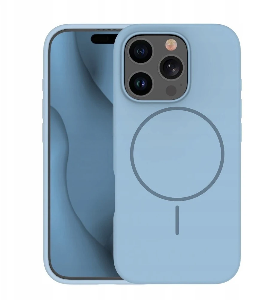 TFO „Telforceone“ plonas silikoninis dėklas „iPhone 16 Pro Max 6,9“ telefonui, šviesus, mėlynas