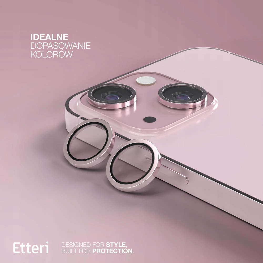 Telforceone Etteri fotoaparato objektyvo apsauga iPhone 15 / 15 Plus rožinė
