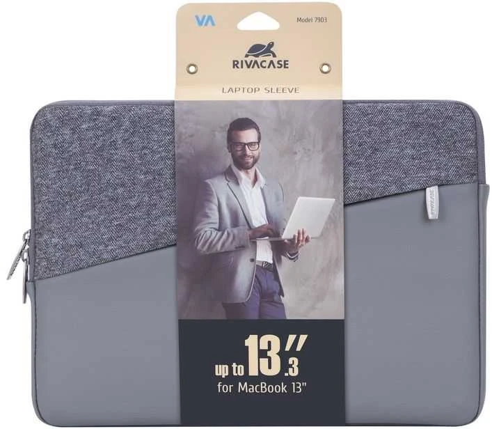 Rivacase 7903 dėklas nešiojamam kompiuteriui iki 13,3" (Pilkas)