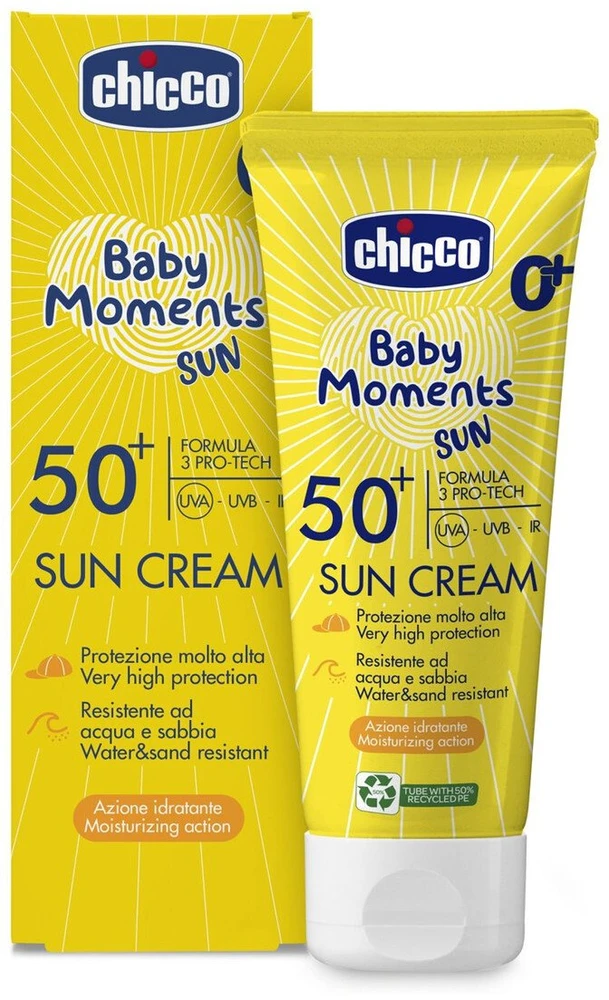 Eucerin Chicco Baby Moments apsauginis kremas nuo saulės SPF50+ 75 ml