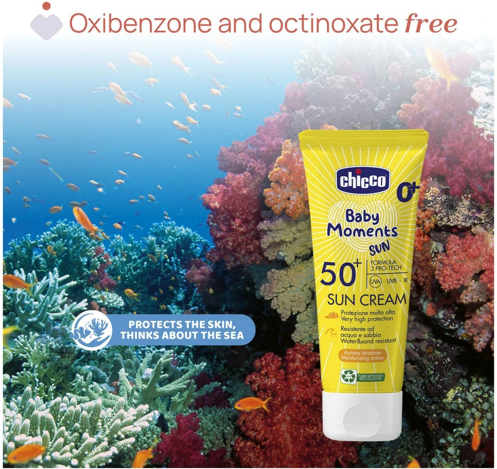 Eucerin Chicco Baby Moments apsauginis kremas nuo saulės SPF50+ 75 ml