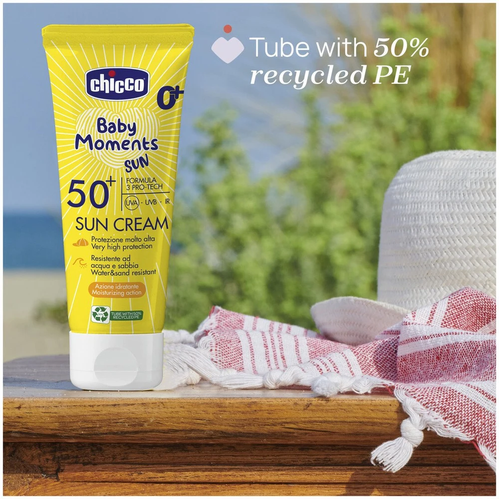 Eucerin Chicco Baby Moments apsauginis kremas nuo saulės SPF50+ 75 ml