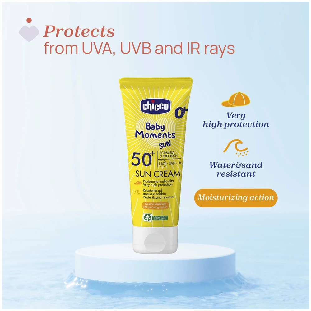 Eucerin Chicco Baby Moments apsauginis kremas nuo saulės SPF50+ 75 ml