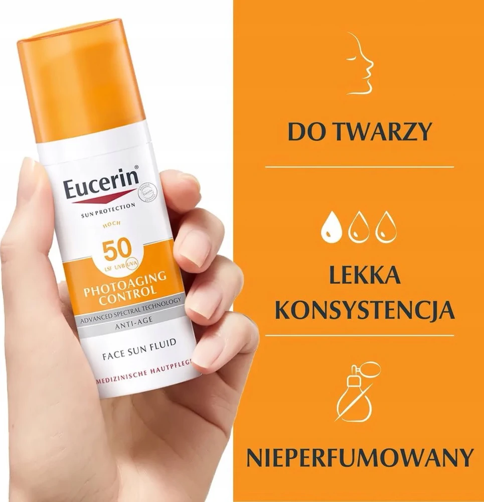 Eucerin Photoaging Control SPF50 fluidas nuo saulės, 50 ml